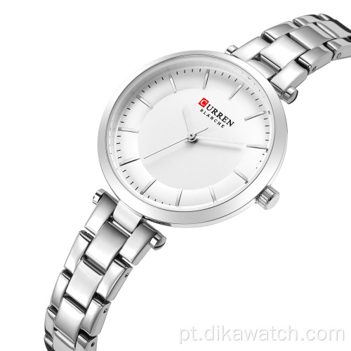 Relógio feminino de marca superior CURREN 9054 Presente fino para meninas malha de aço inoxidável relógios de quartzo feminino relógio feminino relogio masculino